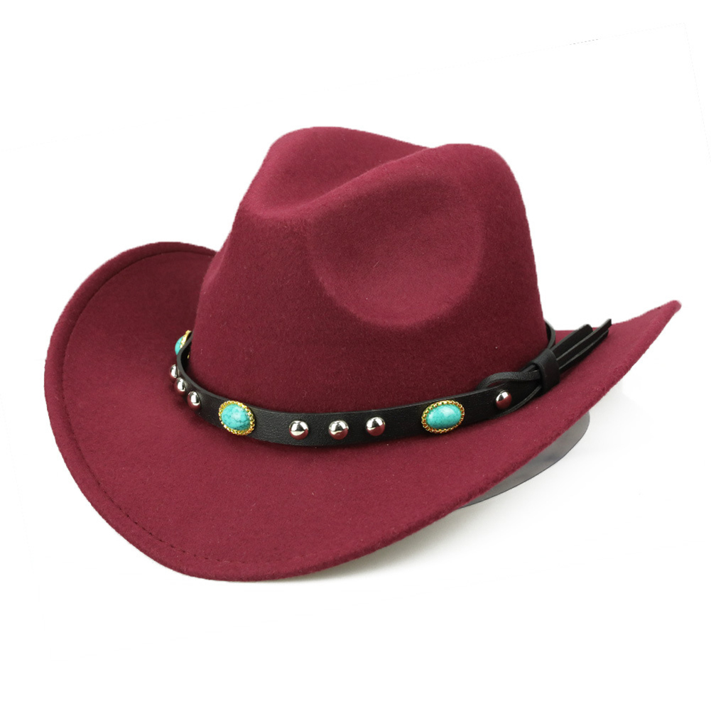 maroon cowgirl hat